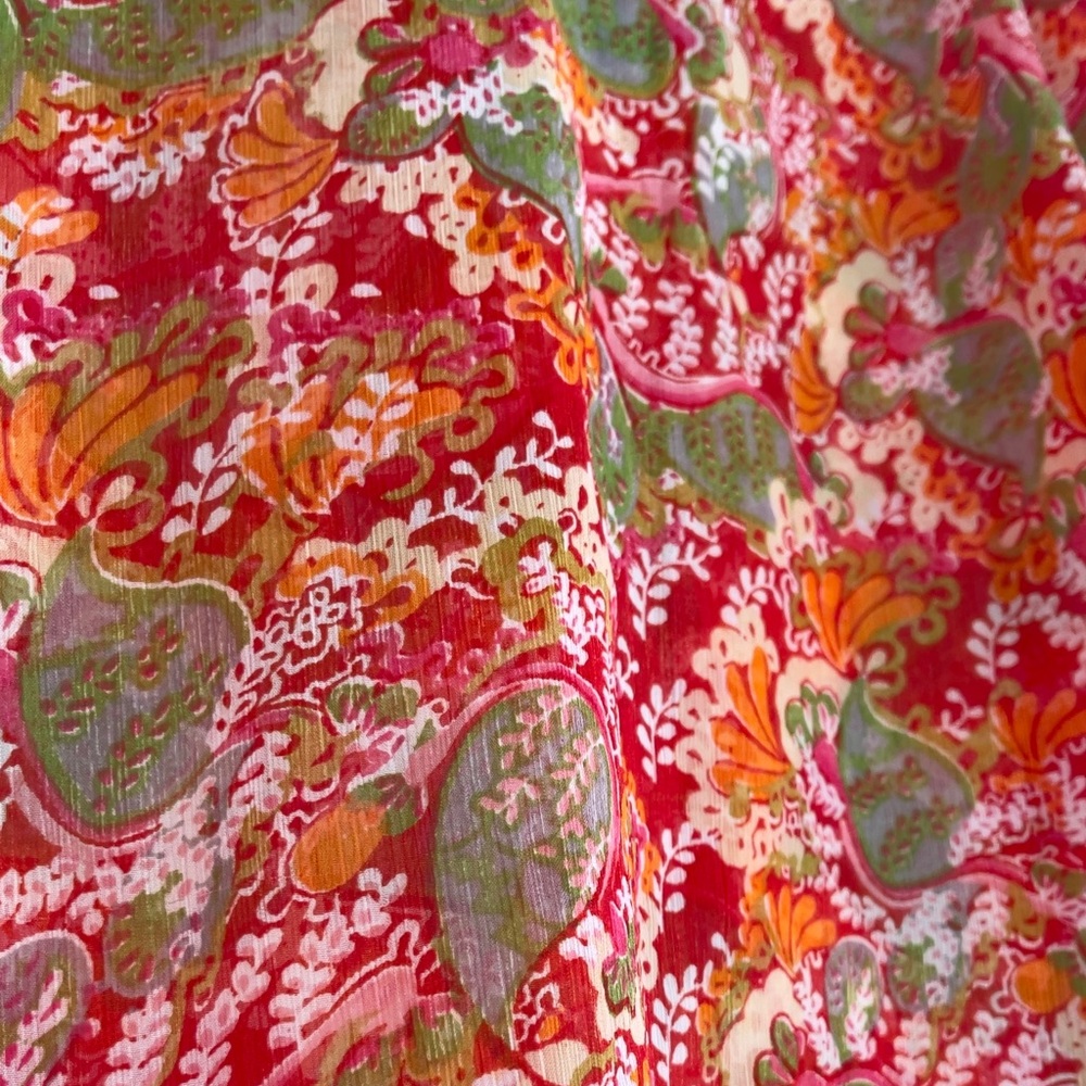 Silk Print Top / Beach Cover - Picture 10 of 10